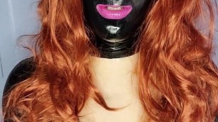 Redhead Trans: Trying out new Latex Hood