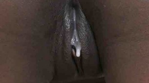 Ebony doggy cum inside pussy