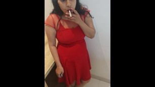 After Smoking Ganja MILF Shobha getting Fucked by Indian Guy - Desi Hindi Sex